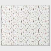 くるみモダン割りバレーナマウスキングクリスマス ラッピングペーパー (フラット)