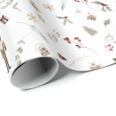 くるみモダン割りバレーナマウスキングクリスマス ラッピングペーパー (ロールコーナー)