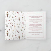 くるみモダン割りメリークリスマス3家族写真 カード (内部)