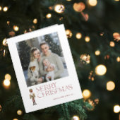 くるみモダン割り人形メリークリスマス家族の写真 カード