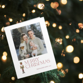 くるみモダン割り人形メリークリスマス家族の写真 カード