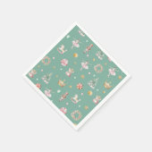 くるみモダン割り女の子バースデーパーティー スタンダードカクテルナプキン (角)