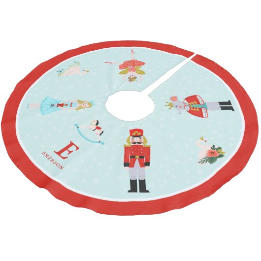 くるみモノグラムの割りバレエキャラクター ブラッシュドポリエステルツリースカート (アングル)