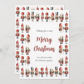 くるみ伝統的割りクリスマスホリデーカード シーズンカード (正面/裏面)