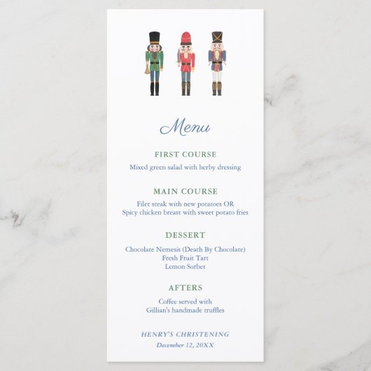 くるみ伝統的割りバレエのクリスマスパーティー メニュー (正面)