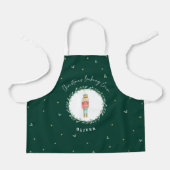 くるみ伝統的割り植物かわいいクリスマス エプロン (正面)