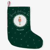 くるみ伝統的割り植物かわいいクリスマス スモールクリスマスストッキング (正面)