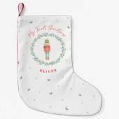 くるみ伝統的割り植物かわいいクリスマス スモールクリスマスストッキング (正面)