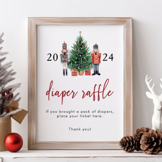 くるみ割りおむつラッフルサイン ポスター