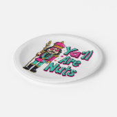 くるみ割りおもしろいクリスマス ペーパープレート (アングル)