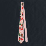 くるみ割りおもしろいピンクのクリスマス ネクタイ<br><div class="desc">くるみ割りおもしろいピンクのクリスマスネックタイ</div>