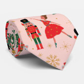 くるみ割りおもしろいピンクのクリスマス ネクタイ (ロール)