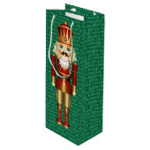 くるみ割りとクリスマスの言葉の高さ ワインギフトバッグ (正面アングル)