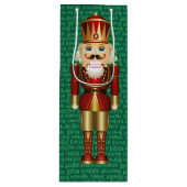 くるみ割りとクリスマスの言葉の高さ ワインギフトバッグ (正面)