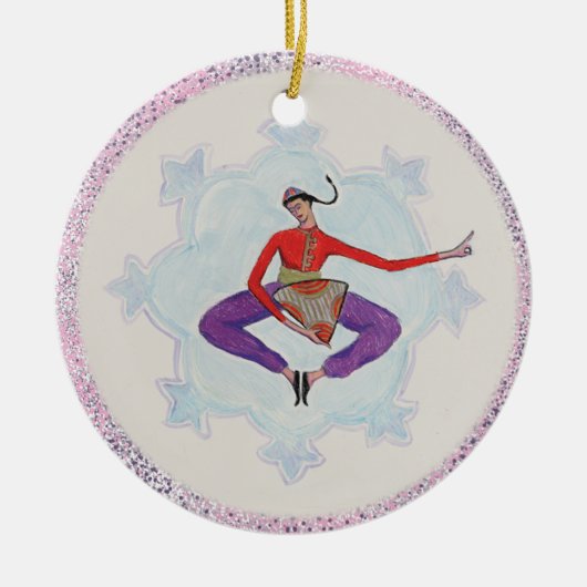 くるみ割りのキャラクターのロシアのなダンス セラミックオーナメント (正面)