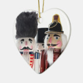 くるみ割りのハートのオーナメント セラミックオーナメント (左)