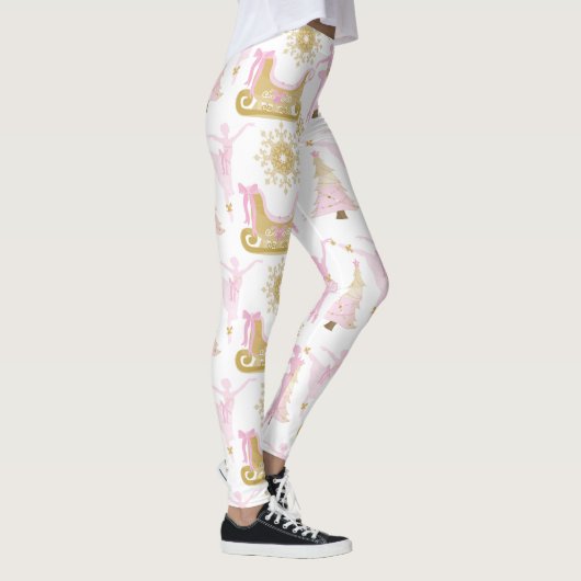 くるみ割りのバレエのそりの乗車の雪片のレギンス レギンス (右)