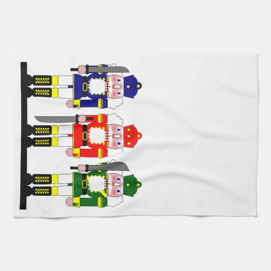 くるみ割りの休日のクリスマスのふきん キッチンタオル (横)