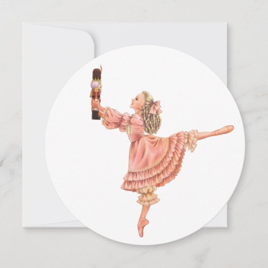 くるみ割りの休日の円形の招待状 招待状 (正面)