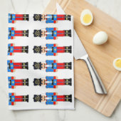 くるみ割りの兵士のクリスマスの台所タオル16" x 24" キッチンタオル (四つ折り)