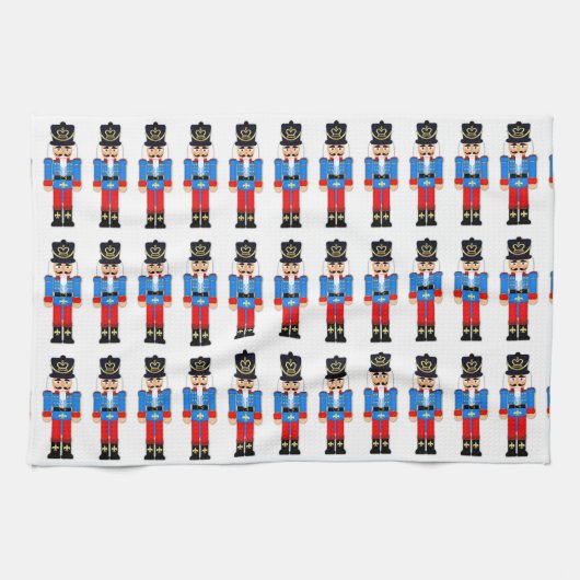 くるみ割りの兵士のクリスマスの台所タオル16" x 24" キッチンタオル (横)