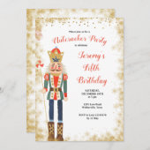 くるみ割りの冬の誕生日の男の子の招待状 招待状 (正面/裏面)