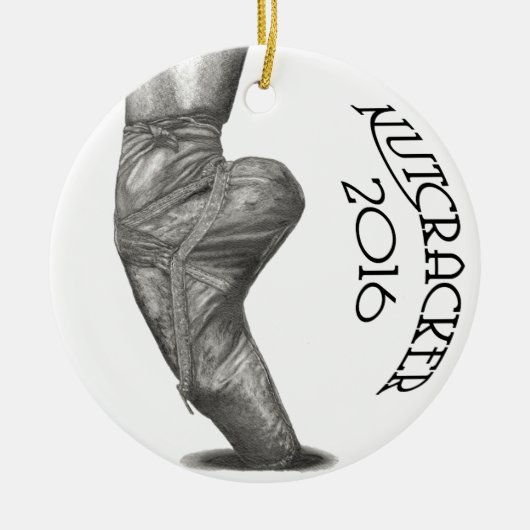 くるみ割りの2016年のクリスマスのオーナメント セラミックオーナメント (正面)