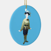 くるみ割りのPolichinelleのパーソナライズなオーナメント セラミックオーナメント (右)