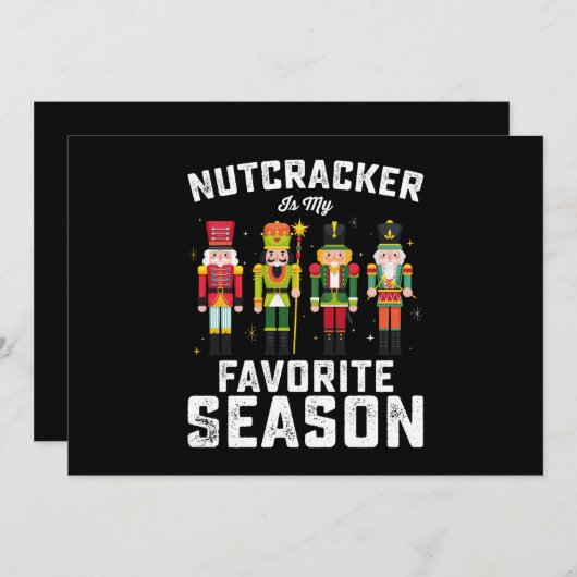 くるみ割りは私のシーズンお気に入りのズのクリスマス休暇である 招待状 (正面/裏面)