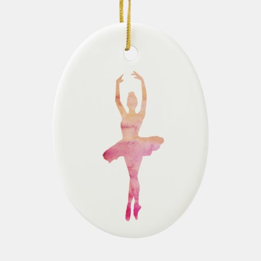くるみ割りイラストレーションクリスマスバレリーナ セラミックオーナメント (裏面)