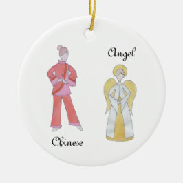 くるみ割りエンジェル/中国のキープサケオーナメント セラミックオーナメント
