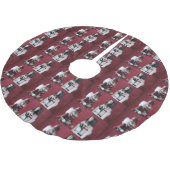 くるみ割りオーナメント ブラッシュドポリエステルツリースカート (アングル)