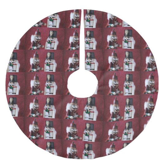 くるみ割りオーナメント ブラッシュドポリエステルツリースカート (正面)