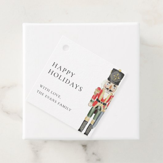 くるみ割りカーハッピーホリデーズクリスマスギフトタグ フェイバータグ (インサイチュ)