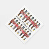 くるみ割りカーパーソナライズ文字兵士クリスマス スタンダードランチョンナプキン (角)