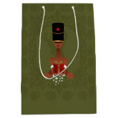 くるみ割りカーホリデーギフトクリスマス抱き枕、中 ミディアムペーパーバッグ (正面)