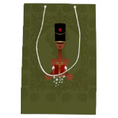 くるみ割りカーホリデーギフトクリスマス抱き枕、中 ミディアムペーパーバッグ (裏面)