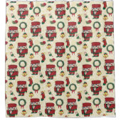 くるみ割りカーホリデークリスマス シャワーカーテン (正面)