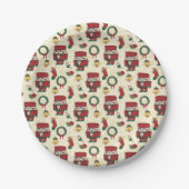 くるみ割りカーホリデークリスマス ペーパープレート (正面)
