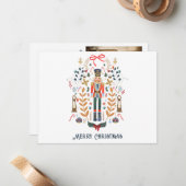 くるみ割りカーホリデーフォトクリスマスカード ノートカード (正面/裏面インサイチュ)