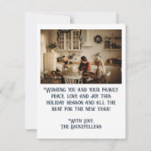 くるみ割りカーホリデーフォトクリスマスカード ノートカード (裏面)