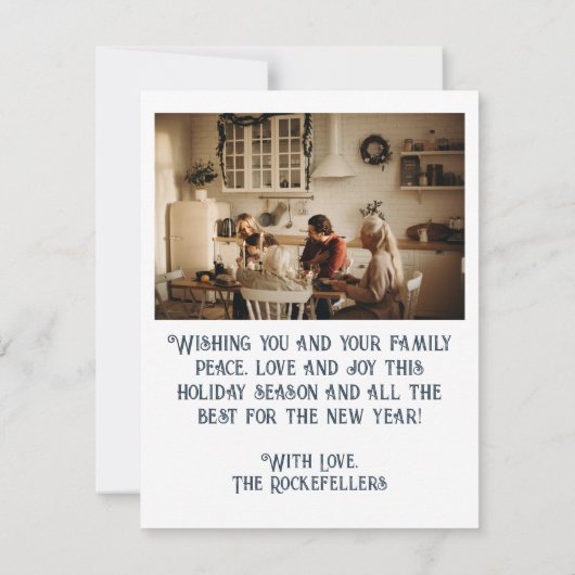 くるみ割りカーホリデーフォトクリスマスカード ノートカード (裏面)