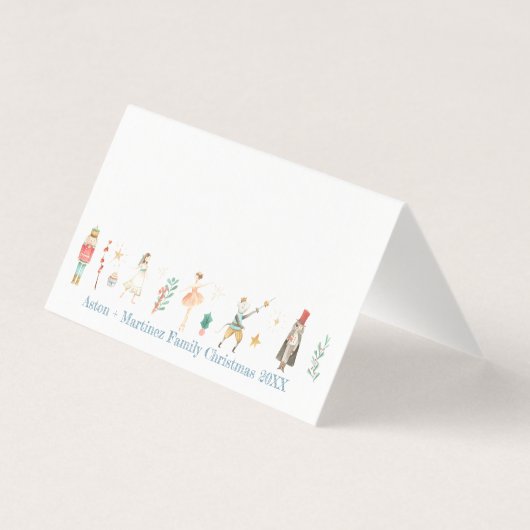 くるみ割りキャラクターテーブルの座席座席表 名刺 (裏面)