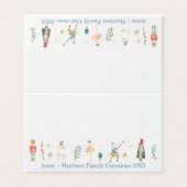 くるみ割りキャラクターテーブルの座席座席表 名刺 (外部フラット)