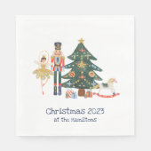 くるみ割りキャラクター付きメリークリスマスカード スタンダードランチョンナプキン (正面)