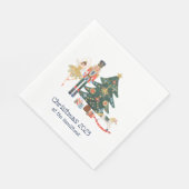 くるみ割りキャラクター付きメリークリスマスカード スタンダードランチョンナプキン (角)