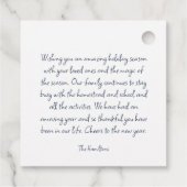 くるみ割りキャラクター休日メッセージカード フェイバータグ (裏面)