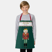 くるみ割りキャンディーケーンメリークリスマスホリーw名前 エプロン (着用した状態)
