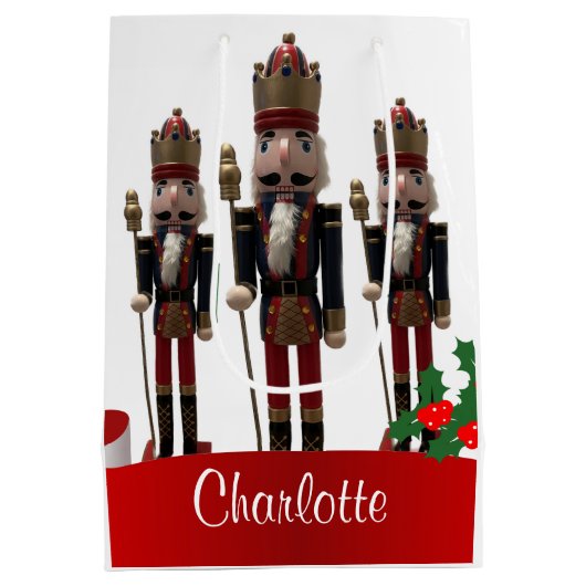 くるみ割りキングとクリスマスを守る ミディアムペーパーバッグ (裏面)