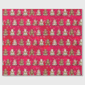 くるみ割りギンガーブレッドエンジェルス砂糖梅ギフト ラッピングペーパー (フラット)